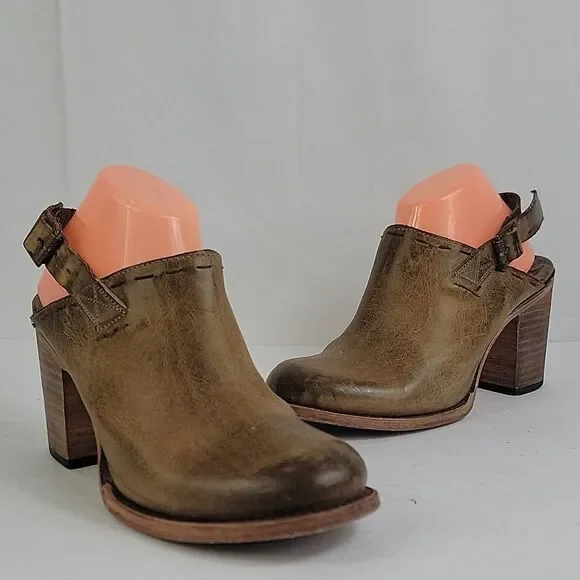 Freebird By Steven Gold Brown Leather Women's Ankle Boots - Picture 3 of 12